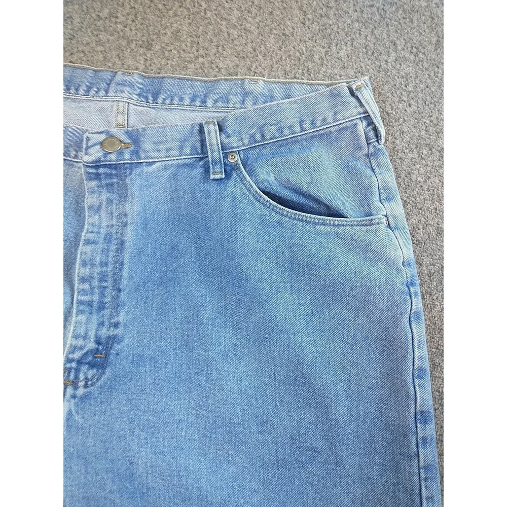 Wrangler 976T1SB Mens Light Wash Straight Leg Denim Jeans 40x31 Blue Cotton